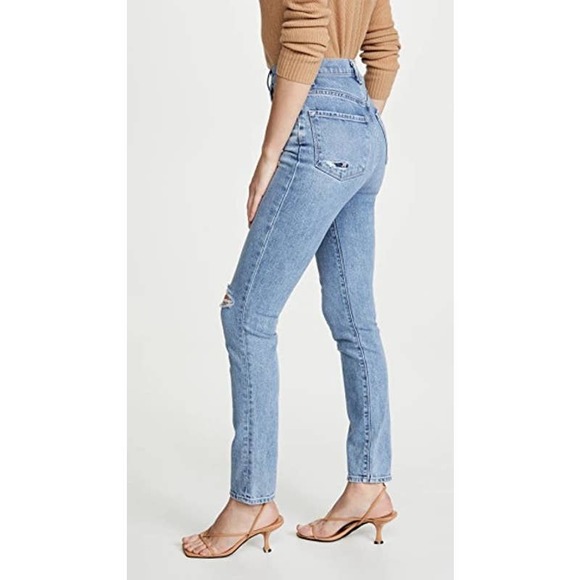 J.Brand 1212 Runway High-Rise Distressed Medium Wash Straight Jean - Picture 3 of 11